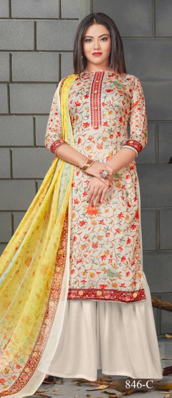 Bipson Kashmiri Queen 846 Cotton Dresses Bipson Kashmiri Queen 846 Cotton Dresses